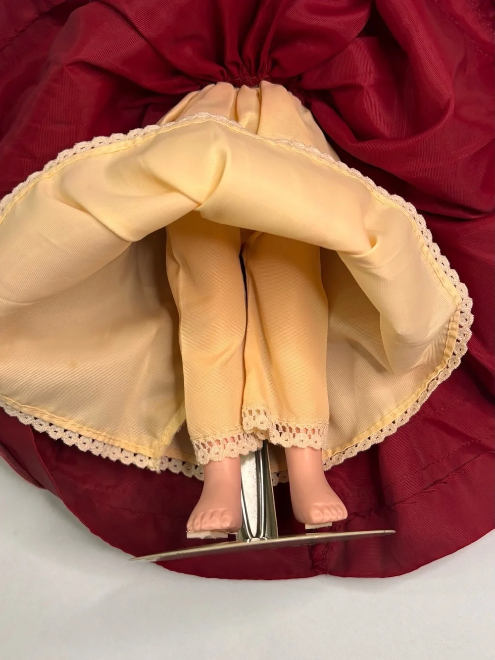 EFF & BEE Classic Red Victorian-Style Doll with Lace Trim